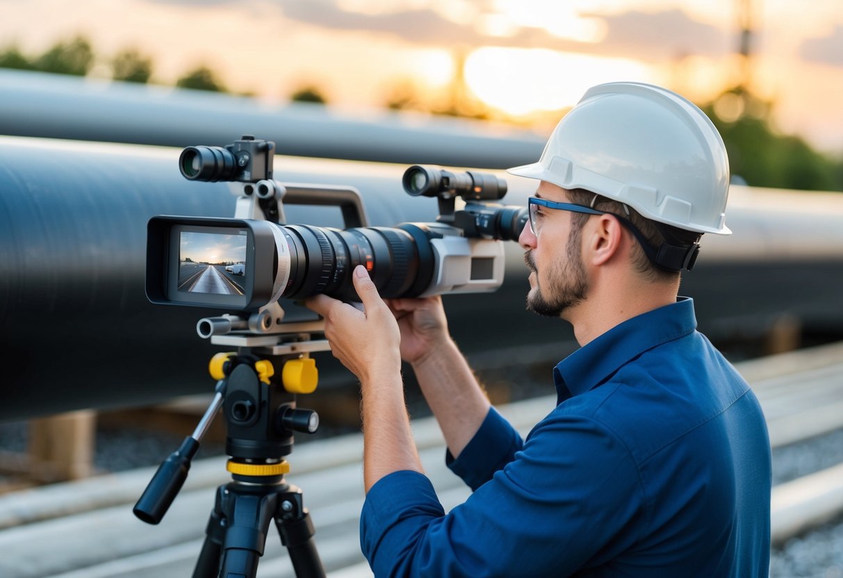 A technician carefully selects the right service provider for their inspection camera, ensuring the quality of their pipeline inspections